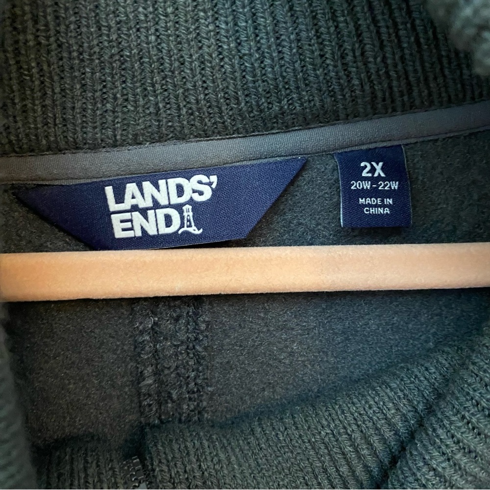 Lands End Fleece Lined Boucle Pullover - Picture 4 of 5